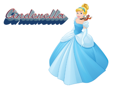 Princess Cinderella in a ball gown
