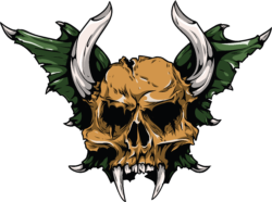 Pirate skull tattoo, demon