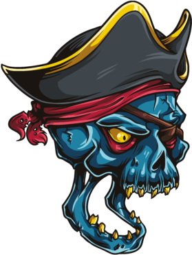 Pirate skull tattoo, logo
