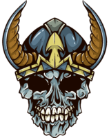 Skulls with Viking crown tattoo