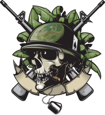 Tattoo, skull, emblem