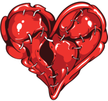 Tattoo of a broken heart