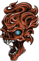 Transferable skull tattoo