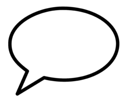 Speech balloon, speech bubbles, text, round