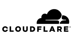 Cloudflare logo black and white