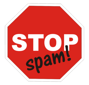 stop spam sign